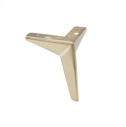 Фото №0 Опора меб. мет. HELLY h130 угловая брашированное золото AKS