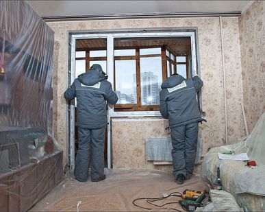 фото Монтаж балконного блока