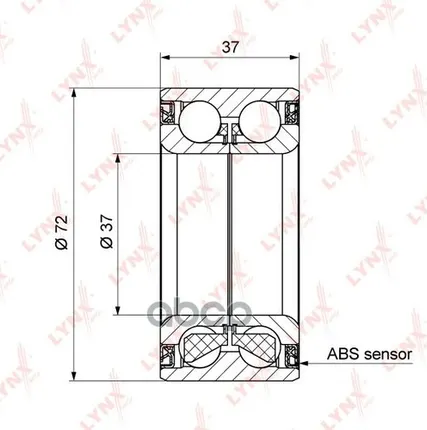 Фото №0 Подшипник Ступицы Колеса | Перед | LYNXauto арт. WB1202