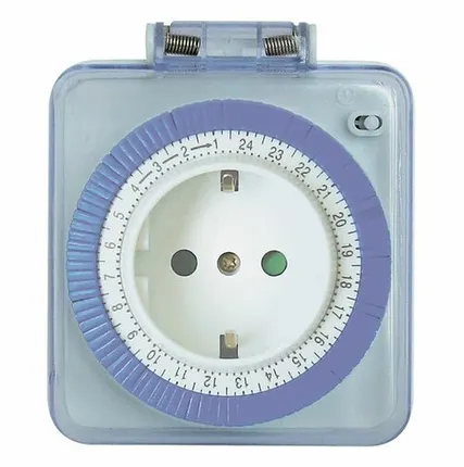 Фото №0 Таймер розетка 1-м с з/к, 16А 3500Вт суточный (шаг 15...