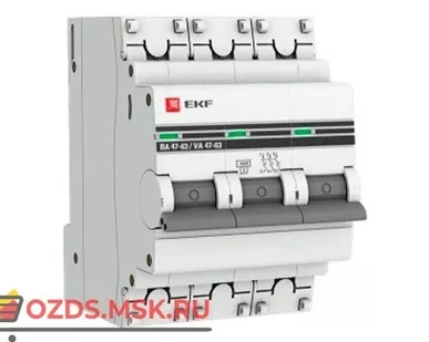 фото ЭКФ PROxima mcb4763-3-20C-pro Выкл.автомат. ВА 47-63 3P 20А (C) 4,5кА