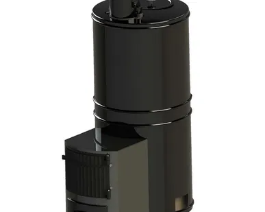 фото Дровяная каменка Aito AK-47 JK для русской бани c выносной топкой (с керамическими камнями, арт. 2210+2210ST+5524K)