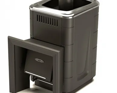 фото Банная печь ТМФ Газодровяная Оранж Блю Carbon антрацит