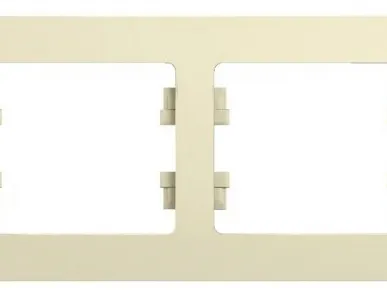 фото Рамка 4 поста горизонтальная бежевая Glossa GSL000204 SchE