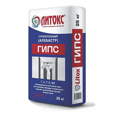 Фото №0 ЛИТОКС Гипсовая машинная штукатурка Алест 30кг (50шт/пал)