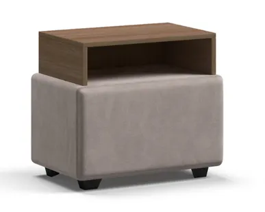 фото Тумба BOSS велюр MONOLIT Латте, Орех Селект