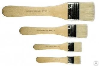 фото Кисть плоская 4 Хобби белый