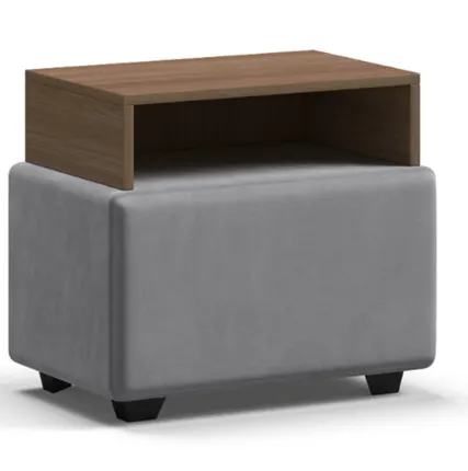 Фото №0 Тумба BOSS велюр MONOLIT Сталь, Орех Селект