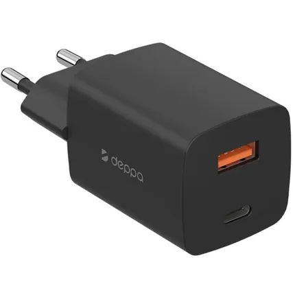 Фото №0 Сетевое зарядное устройство Deppa 45W USB-A/USB-C 11436 Black