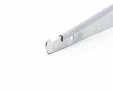 фото Кронштейн под полку на экономпанель, длина 200мм, с уплотнителем, хром