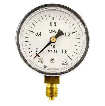 Фото №0 Манометр МТ 63П 0,6 МПа метрическая резьба - М12х1.5
