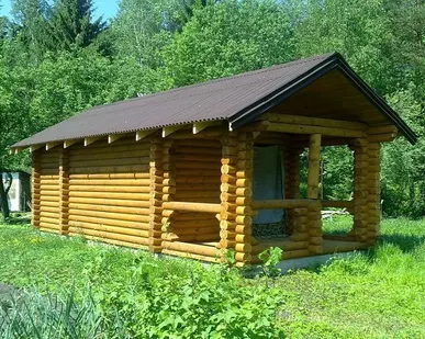 фото Сруб бани 4.0х6.0м. с крыльцом 2.75х4м. две перегородки