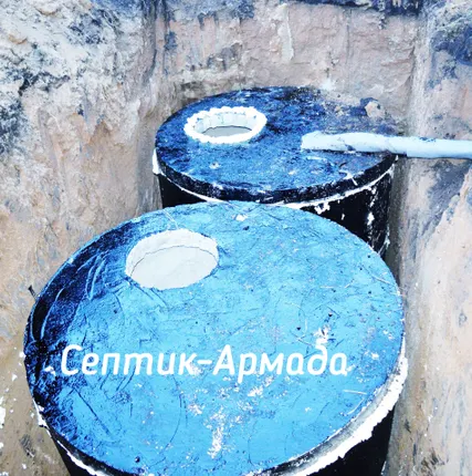 Фото №2 Септик из бетонных колец 12м3 под ключ.