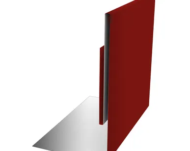 фото Планка приемная оконная 0,45 PE с пленкой RAL 3011 коричнево-красный