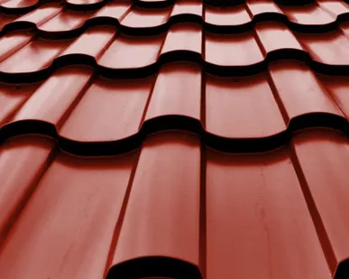 фото Металлочерепица Сицилия полиэстер RAL 3009 1120х0,5