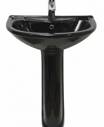 Фото №0 Раковина с пьедесталом Оскольская Керамика Престиж Стандарт 63 45174100102 черный