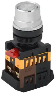 Фото №0 Кнопка ABLF-22 прозрачный d22мм неон/240В 1з+1р ИЭК