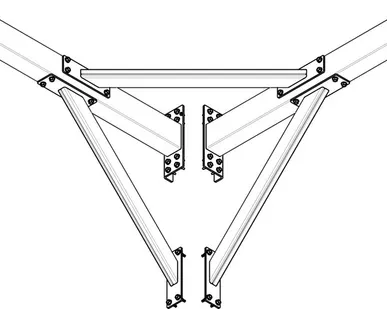 фото Кронштейн под гасительную сетку RAL 6005 угловой