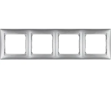 фото Рамка 4-м Valena горизонт. алюм. Leg 770154