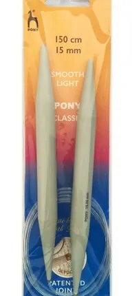 Фото №0 50572 PONY Спицы круговые 15,00 мм/ 150 см, пластик, 2 шт.