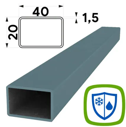 Фото №0 Труба профильная 40х20мм стенка 1,5мм длина 6 метров АНТИКОРРОЗИЯ