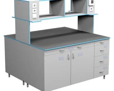 фото Островной стол со столешницей из монолитной керамики СЛО НВК 1500 МОН