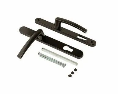 фото Нажимной гарнитур ALFA 28/92 RAL 9005 черный (3 винта посадочные Hoppe)