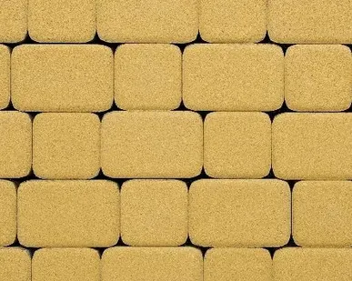 фото Тротуарная плитка Выбор Классико Стандарт 60 мм 3 камня Желтая