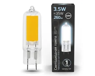 фото Светодиодная лампа Gauss 3,5W 260Lm 4100K G4 107807203