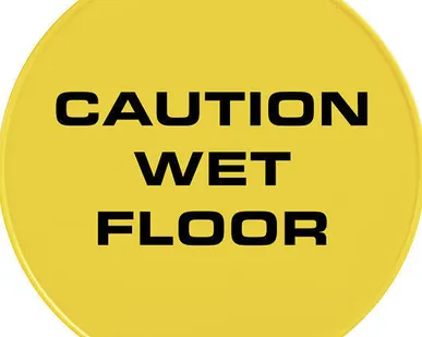 фото Круглая предупреждающая табличка TTS «CAUTION WET FLOOR»