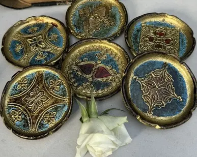 фото Блюдце подставка флорентийская набор 6 шт. Италия