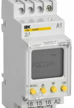 Фото №0 Таймер на DIN-рейку 16А 2300Вт недельный IP20 ТЭ80 эл...
