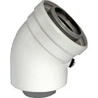 Фото №0 На выбор Отвод коаксиальный (60х100), угол 45°