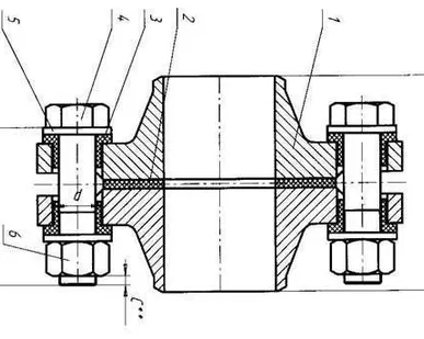фото Изолирующее фланцевое соединение (ИФС) Ду 40 Ру 16 ИФС-000.0000.00 СБ