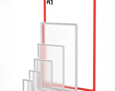 фото Рамка из ударопрочного пластика с закругленными углами PF-A1, цвет прозрачный
