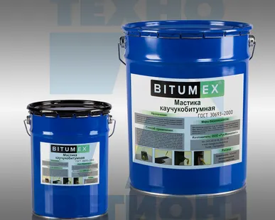 фото Каучукобитумная мастика "BITUMEX" (ведро 5 л)