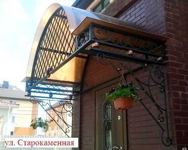 фото Навесы для дома, козырьки