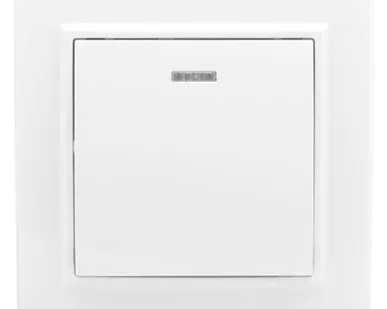 фото Выключатель 1-кл. СП Минск 10А IP20 с индикатором бел. Basic EKF ERV10-121-10