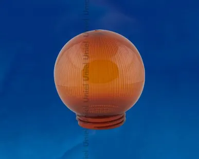 фото Шар UFP-P150A BRONZE Рассеиватель призматический (с насечками) в форме шара для садово-парковых светильников. Диаметр - 150мм. Тип соединения с крепежным элементом - резьбовой. Материал - САН-пластик. Цвет - бронзовый. Упаковка - 16 шт. в групповой к