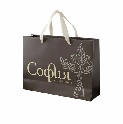 Фото №0 София Подарочная сумка коричневая большая