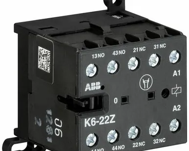фото K-6-22-Z Миниконтактор 3A 2НО+2НЗ катушка 220В AC ABB, GJH1211001R8220
