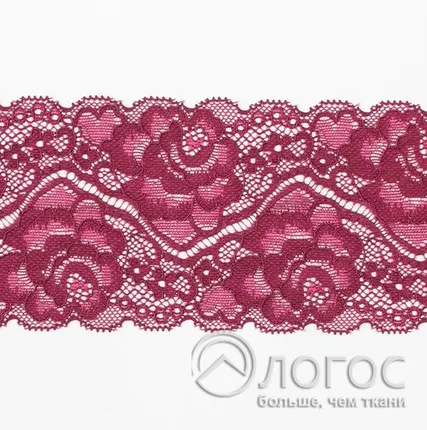 Фото №0 Кружево стрейч гипюр 6322 90 мм, марун