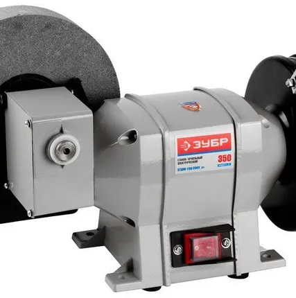 Фото №0 Станок ЗУБР точильный, диски 150х20х32мм/200х40х32мм, 134об/мин, 350Вт