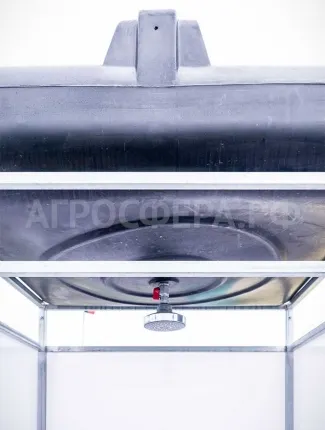 Фото №3 кабина уличного душа с баком и насадкой