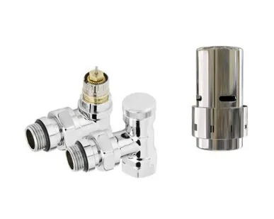 фото Набор термостатический угловой ROYAL THERMO Design 1/2" Click (Хром) с термоголовкой Design (Хром)