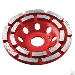 фото Чашка алмазная мастер сегментная двухрядная шлифовальная по бетону (115х22.