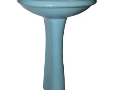 фото Умывальник "Воротынский" с пьедесталом Воротынский, голубой "Santeri"
