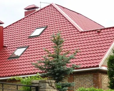 фото Металлочерепица Супер Монтеррей Люкс, Толщина 0,45мм, RAL 3005 Красное вино