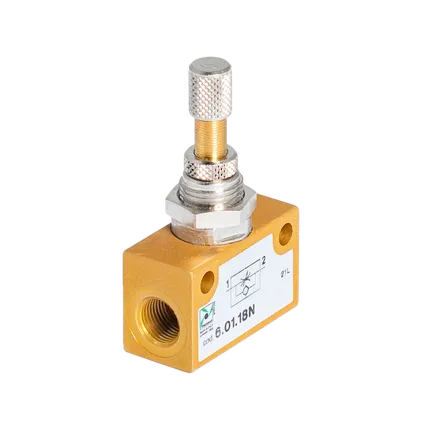 Фото №0 6.01.18N - Дроссель пневматический с обратным клапаном, G1/8", ручная регулировка