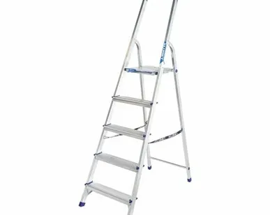 фото Стремянка металлическая 5 ступеней, алюминиевая Ам705 Алюмет